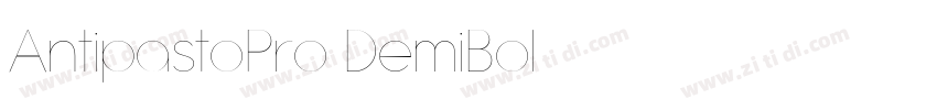 AntipastoPro DemiBol字体转换